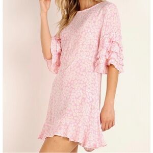 FAITHFULL THE BRAND Serafina Sunflower Mini Dress